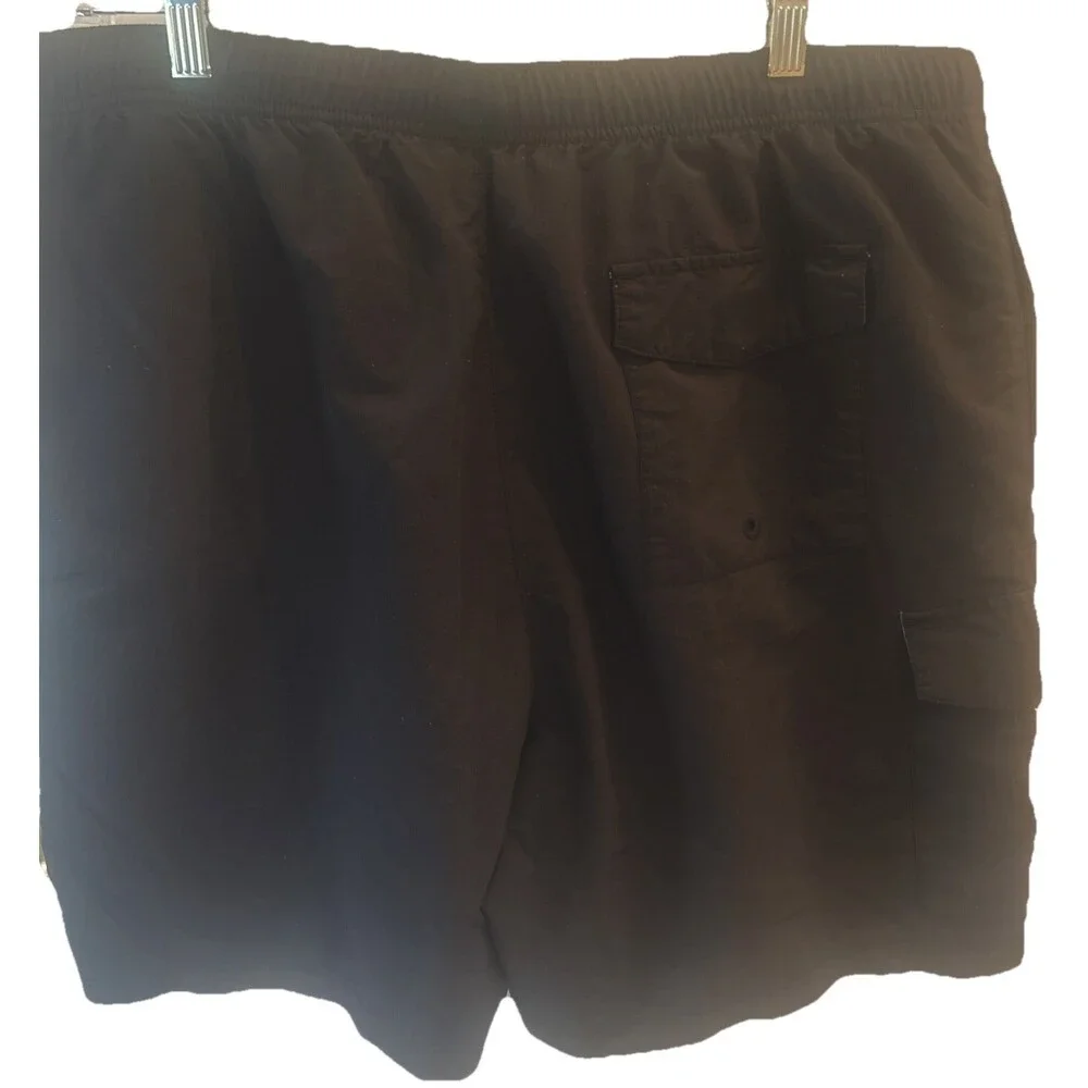 Tommy Bahama RELAX Swim Trunks Shorts Men XL Black Elastic Waist Mesh Lined Logo